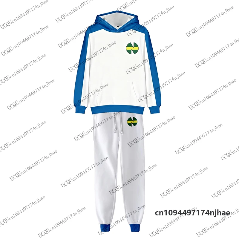 2026 Men's Tracksuit Anime Captain Tsubasa Print Long Sleeve Hoodies+Sweatpants Sets Couple Sports Suit Oversized 2 Piece Outfit view 2
