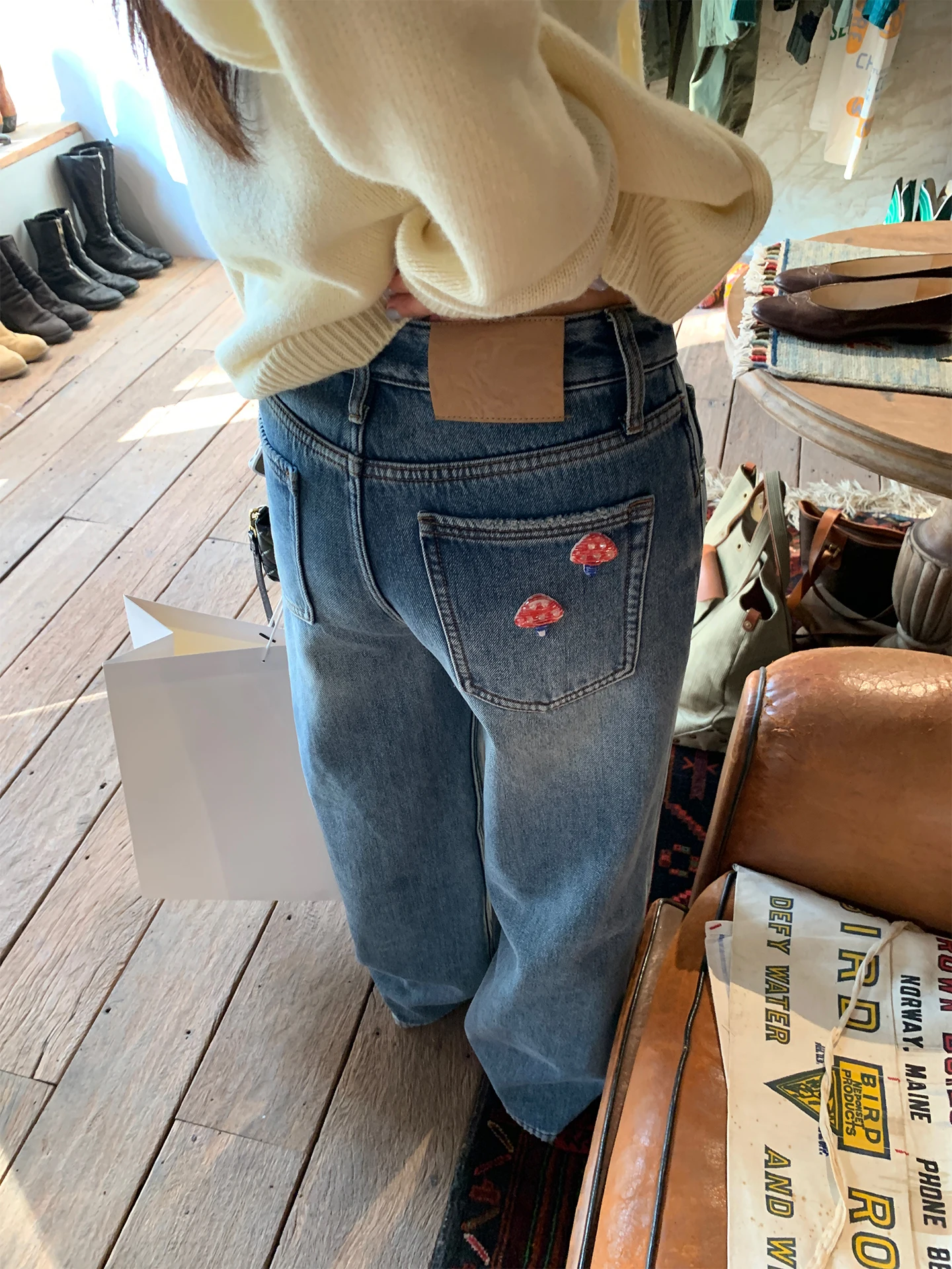 

Women's Fleece Lined Straight Leg Jeans Winter Warm Trousers Casual High Waist Cotton Blend Zipper Fly Comfortable Fit Jeans