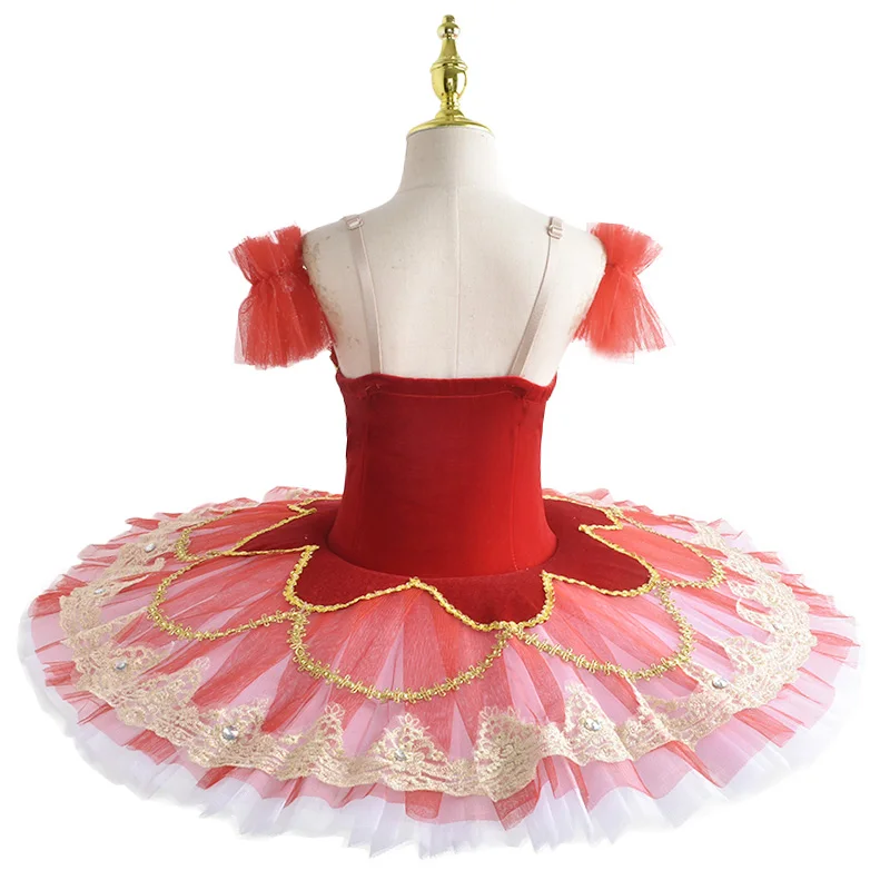 Bianco rosso pizzo balletto tutu donne professionali cigno nero concorrenza paillettes fiore vestito gonna bambini bambino ragazze bambino adulto