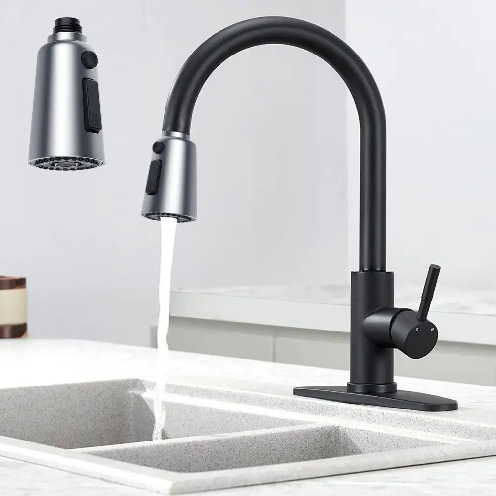 Laundry Room Utility Sink Faucet Kitchen Sink Faucet with 3 Flow Modes Durable Abs Nozzle Sink Faucet Extender Kit with 3 for Us