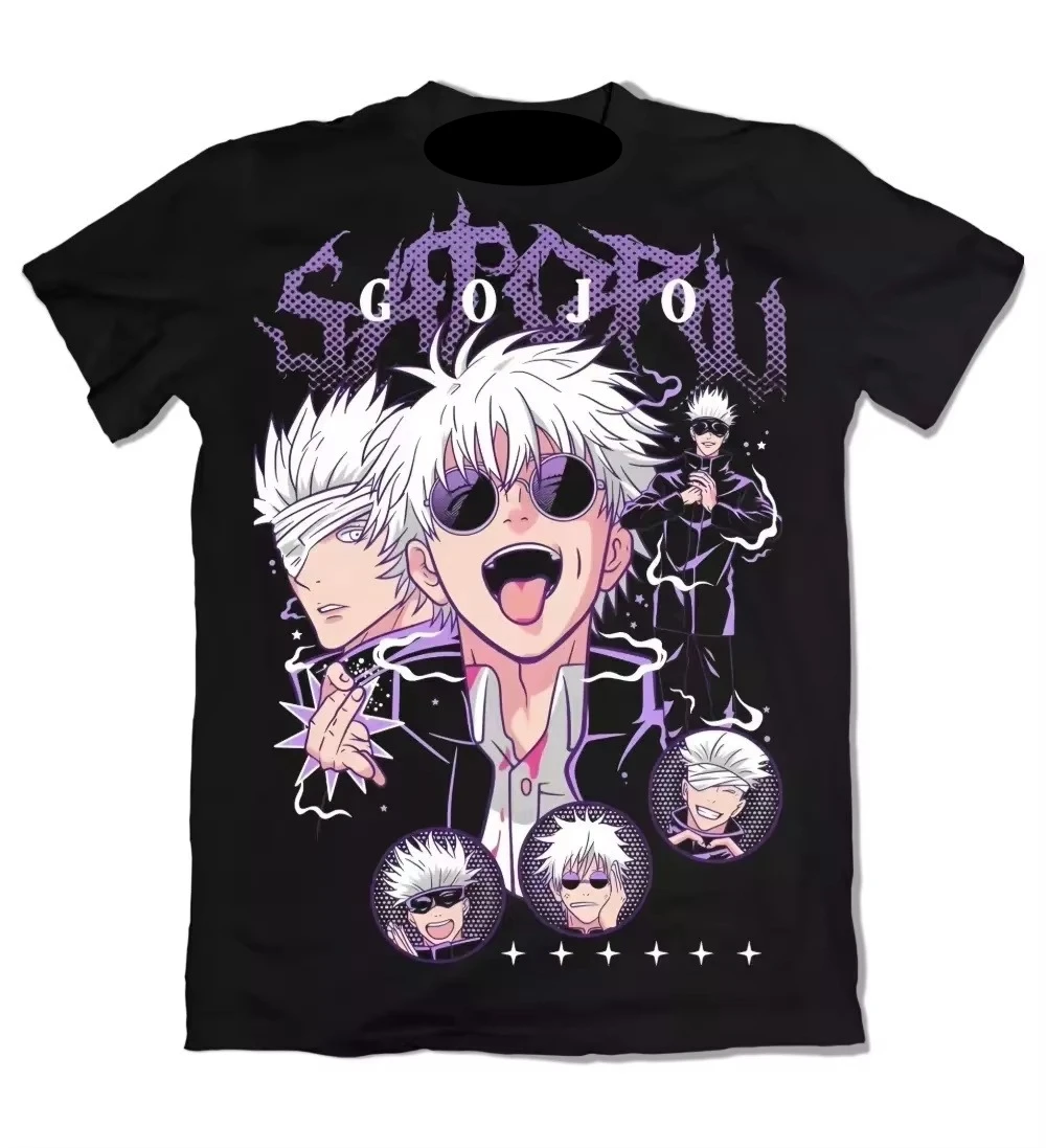 T-shirt Jujutsu Kaisen Gojo Satoru, collection été 2026, imprimé anime tendance, coupe décontractée, idéal pour tous les jours, convient aux hommes et