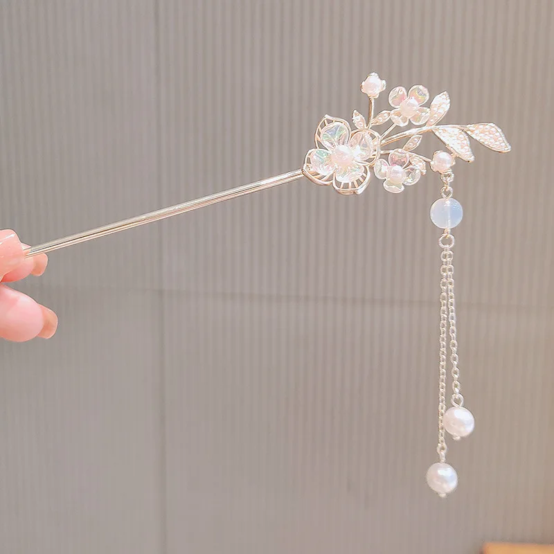 

Vintage Bell Orchid Flower Fringe Hair Sticks Fashionable Female Metal Hairpin Hair Stick Female Hair Ornament Styling Tools