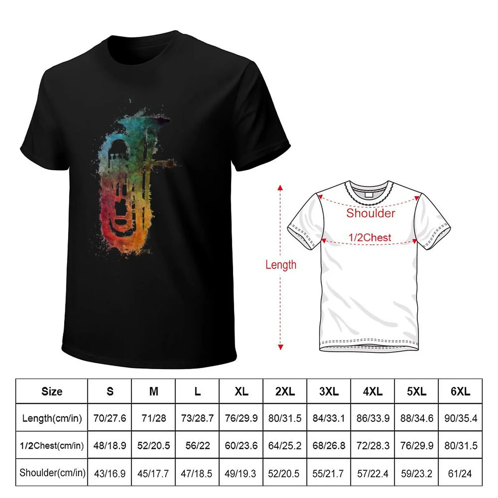 euphonium music art T-Shirt Summer Casual Loose T-Shirt