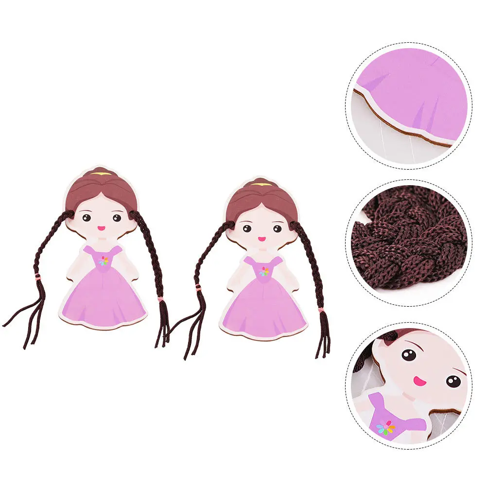 2 pièces de jeu de tressage pour enfants, finition lisse, jeu éducatif, développement de la logique, apprentissage précoce, tresses, tressage