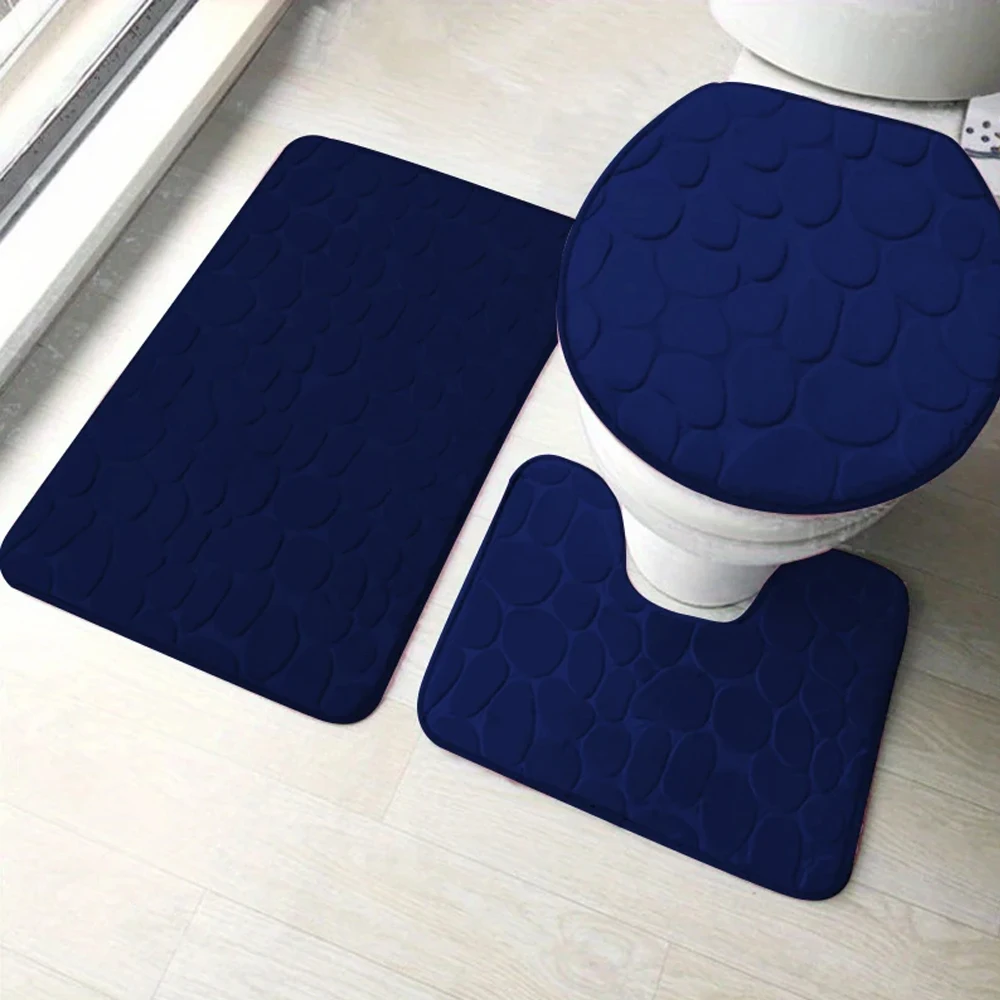 

Washroom Toilet Foot Mat Bathroom Absorb Water Can Be Washed Cobblestone Embossed Floor Mat Absorpční rohož do koupelny 흡수성 패드