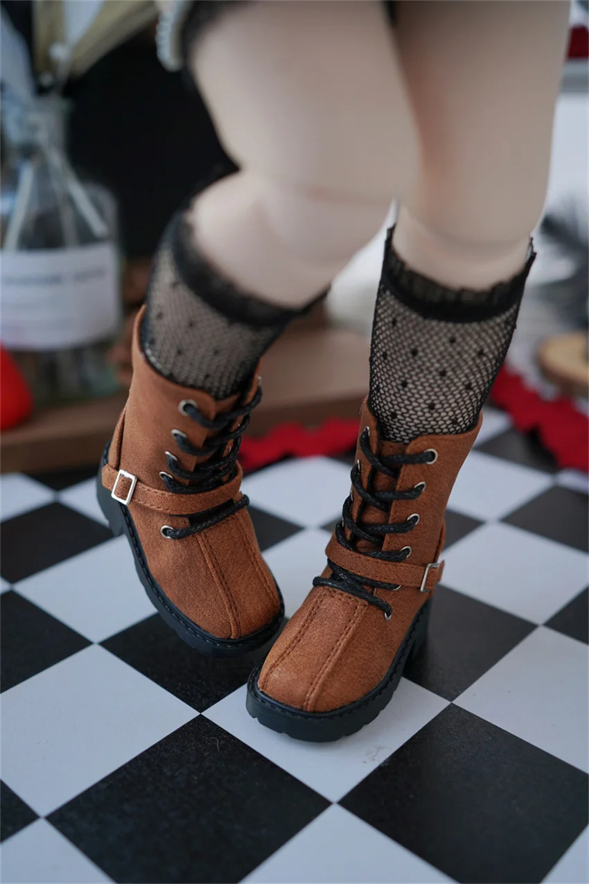 

BJD shoes 4 points, 1/4 square head stitching side buckle ankle boots multi-color bjd doll accessories