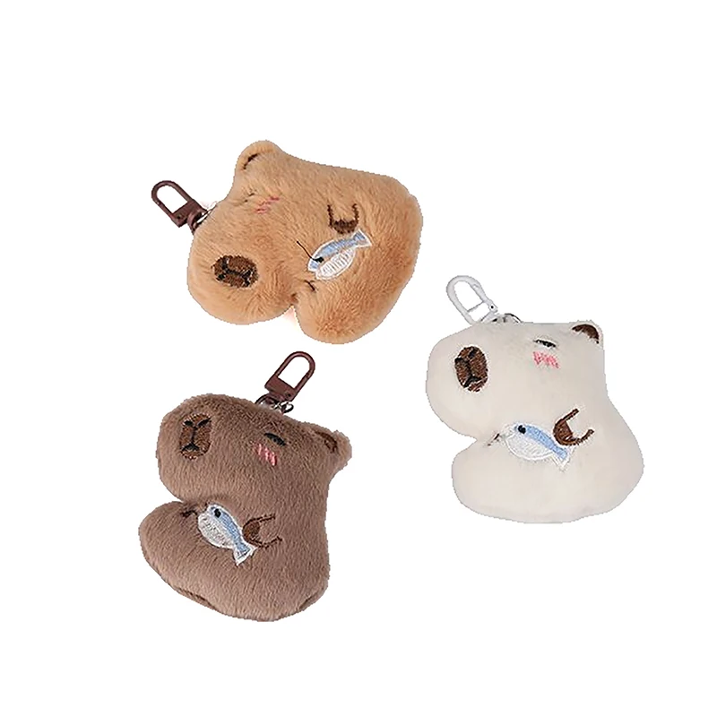 LLavero de peluche Squeak Capybara, muñeco de Animal de peluche creativo, lindo colgante para bolso, mochila, decoración colgante