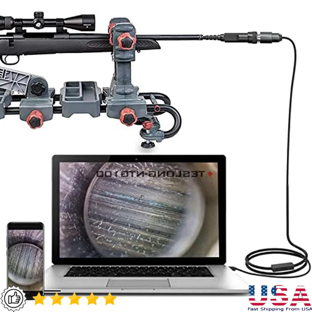 Rifle Borescope Bore Camera Gun Cleaning Inspection Tool .20 Caliber & Larger Android Windows PC Mac Waterproof LED Light