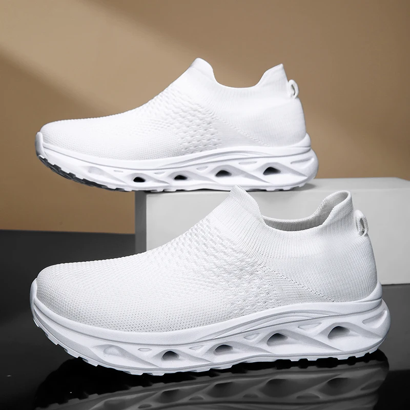 

Summer Cooling Men Full Mesh Sneakers Hollow Out Structure Soft Insole Daily Outdoor Running Walking Shoes