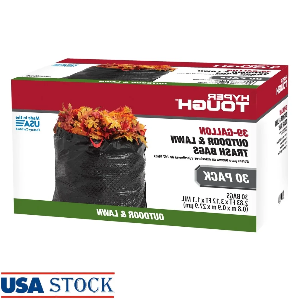 

Очень большие мешки для мусора на шнурке, 39 галлонов, сверхмощные мешки для очистки газона, устойчивые к проколам, 30 шт., без запаха, для утилизации отходов