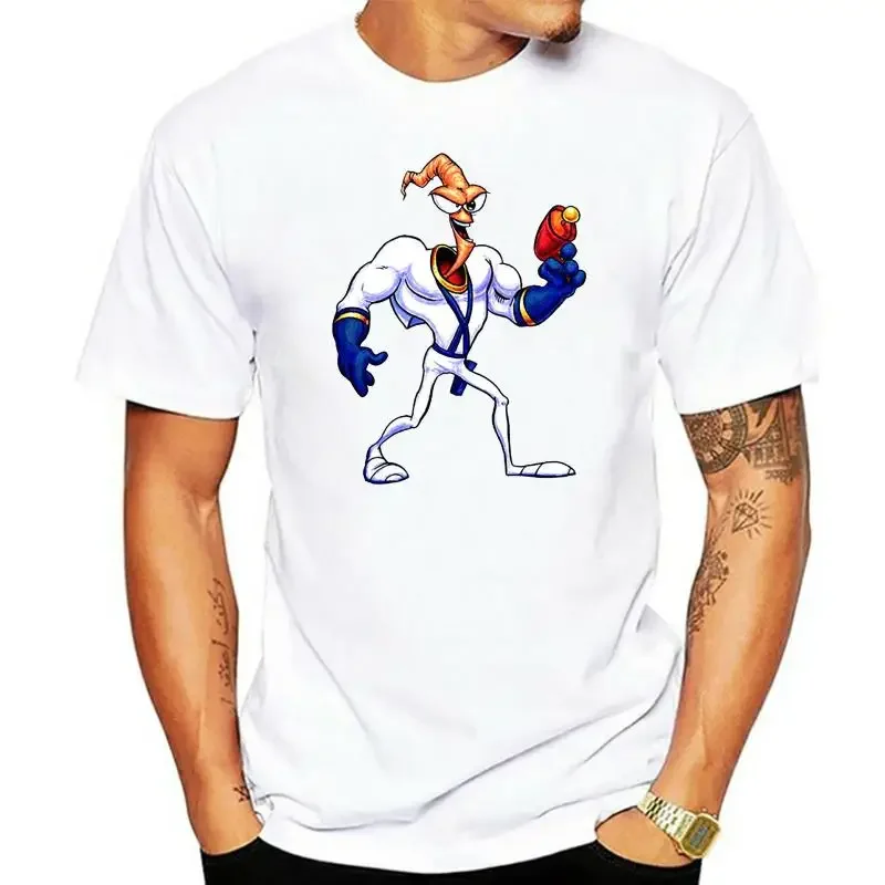 2024 Hot Sale Retro Snes Game Earthworm Jim Character Video Game Fan T Shirt