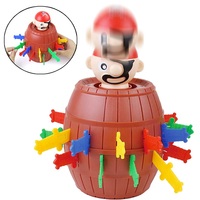 New Funny Pirate Barrel Toys Lucky Game Jumping Bucket Sword Stab Pop Up Toy Family Jokes For Child Spoofing Puzzle Toys Gifts