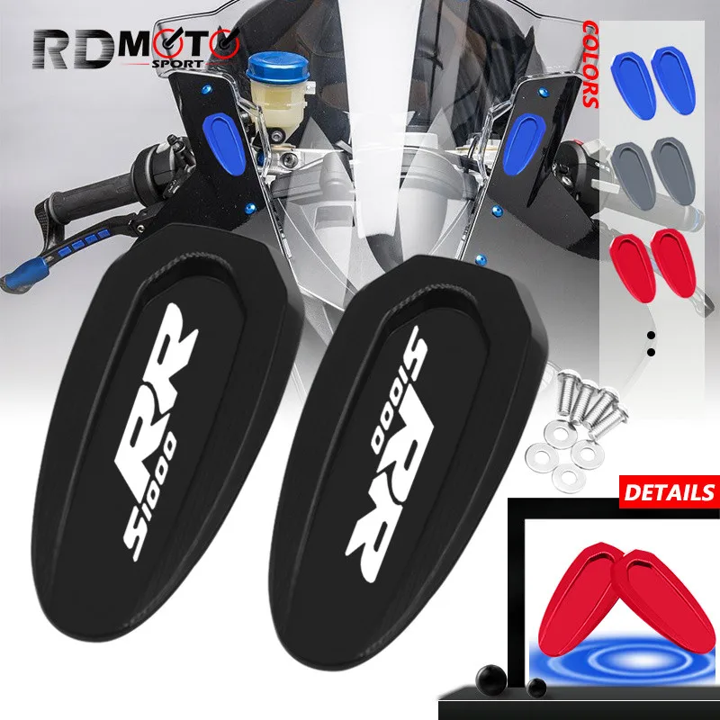 For S1000RR S1000 RR 2020 2021 2022 2023 2024 Motorcycle Aluminum Windscreen Mirror Hole Cover Rear Mirror Driven Cap s1000rr