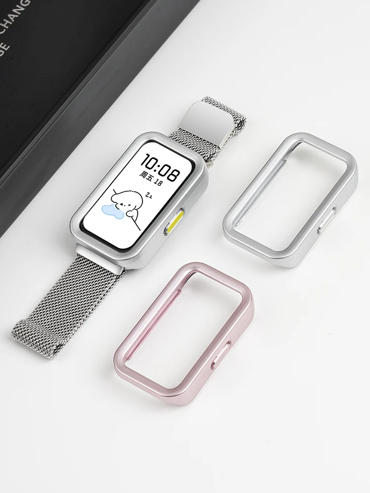 화웨이 밴드 10 9 8용 PC 중공 케이스 보호 쉘 범퍼 보호 커버 (코레아 화웨이 밴드10 NFC 9 8 NFC 액세서리)