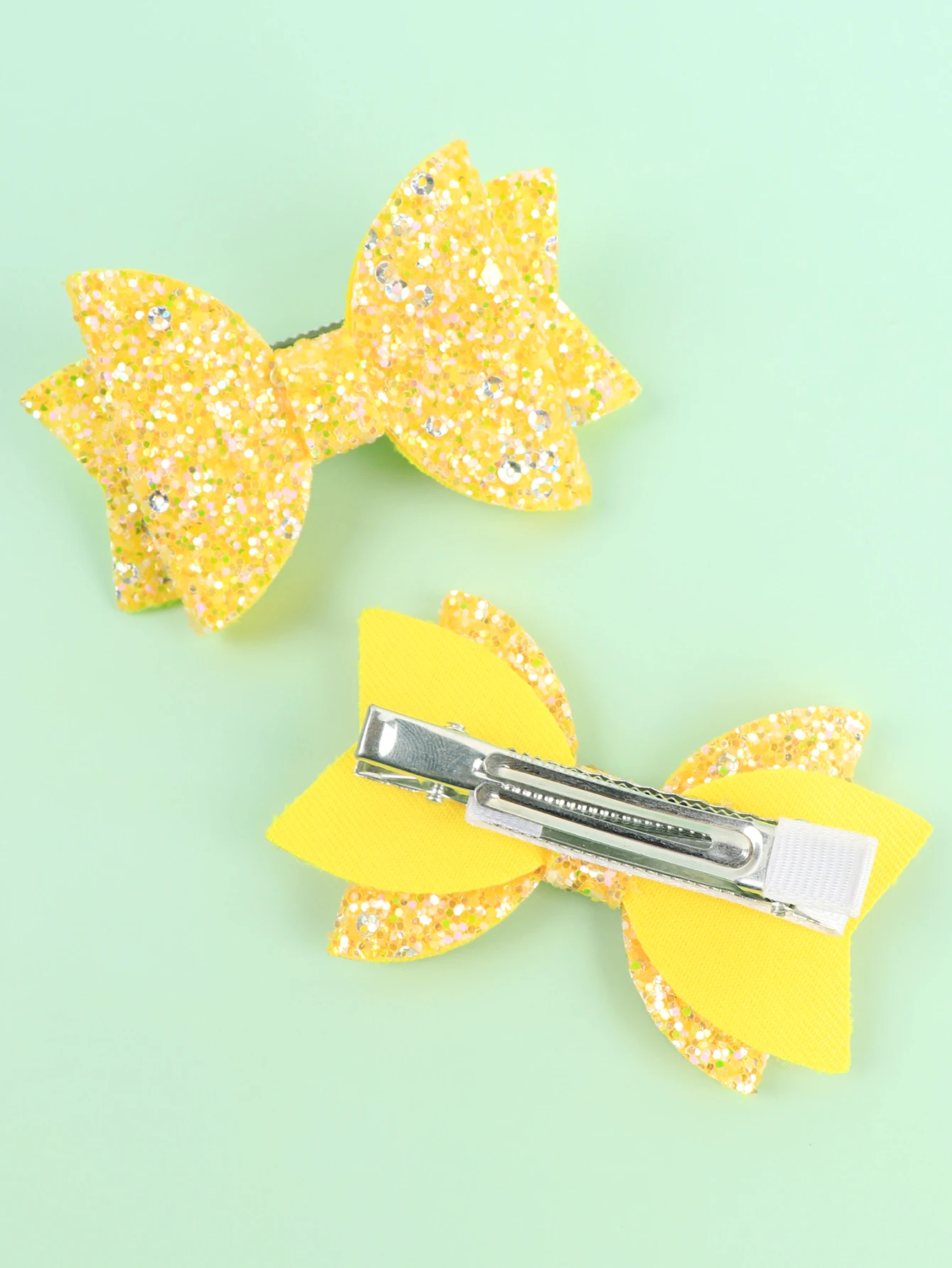 2pcs Glitter Bows Hair Clips for Styling Non Slip Hair Accessories for Girls Kids Girl Hair Accessoires Headwear Hair Pin