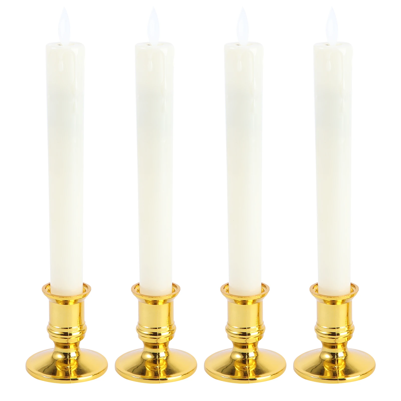 

2pcs Electronic Candles Long Lasting Flameless Candlestick Lights Safe Night Lamp Led Electronic Light Home Decoration