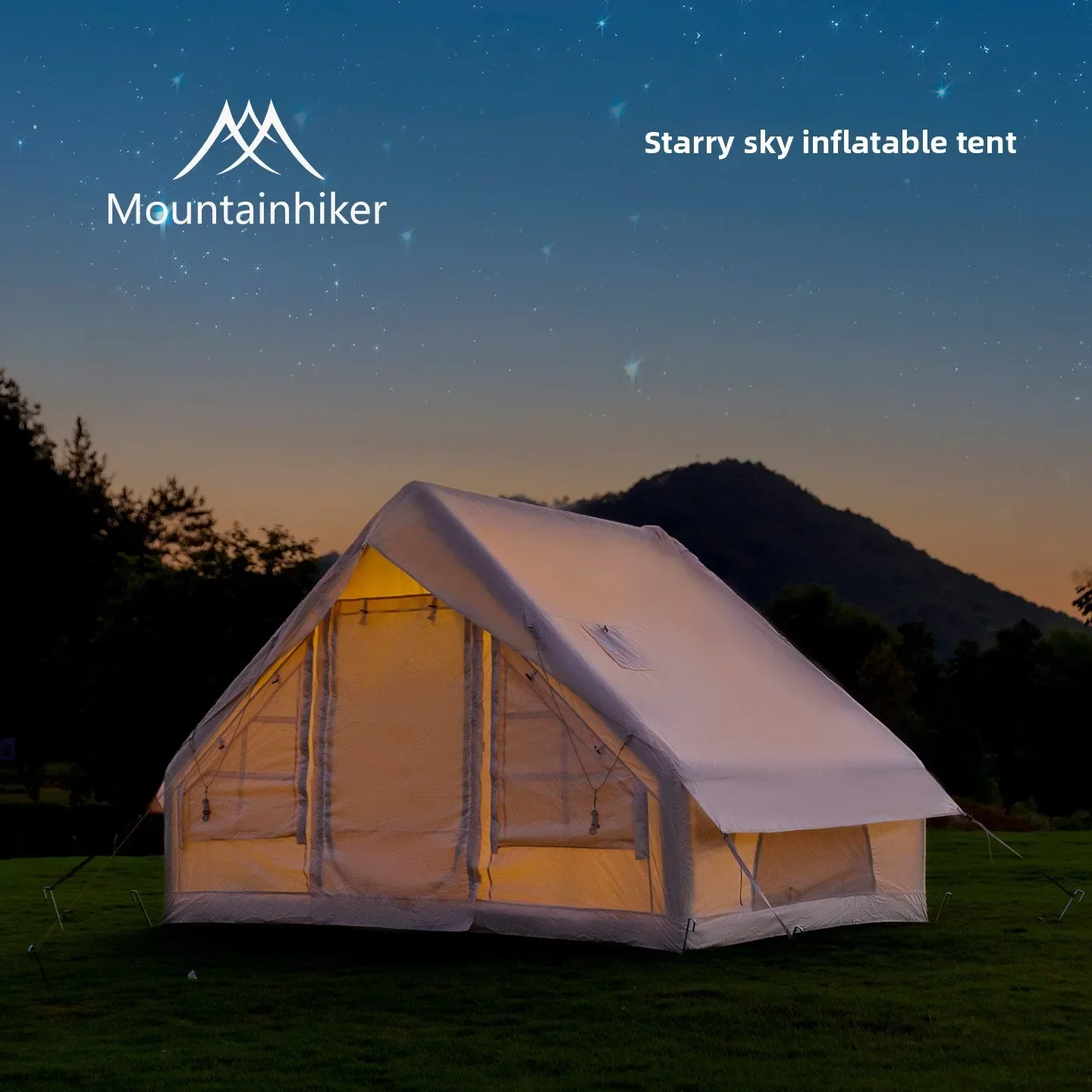 MOUNTAINHIKER Inflatable Camping Tent Oxford Cloth Portable Roof Tent for Outdoor Star Gazing Self-Driving Tour