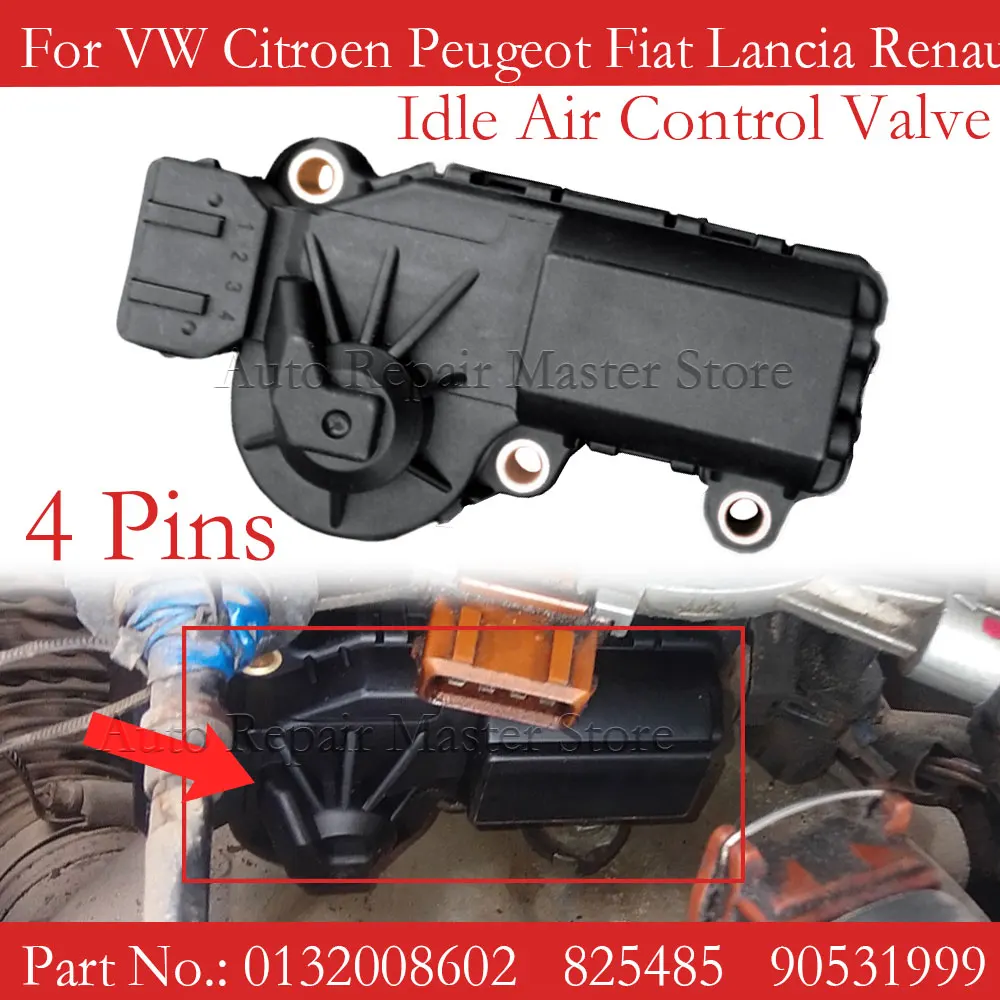 0132008602 1920F8 0132008600 3437010524 3437010900 90531999 Idle Air Control Valve For VW Citroen For Peugeot Fiat Lancia Renau