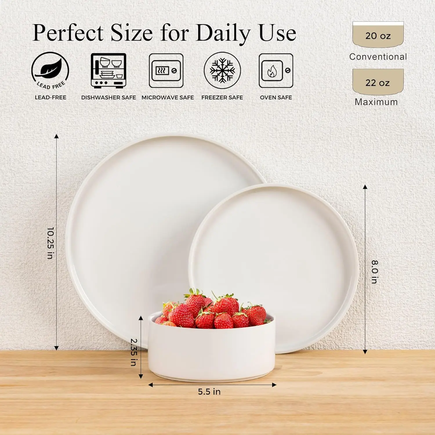 ชุดอาหารเซรามิกสำหรับ 4 ที่, ชุดจานและชาม, ชุดจานเคลือบเงาแบบทำมือ, ทนต่อการขีดข่วน |   เตาอบ&เครื่องล้างจาน&ไมโครเวฟ