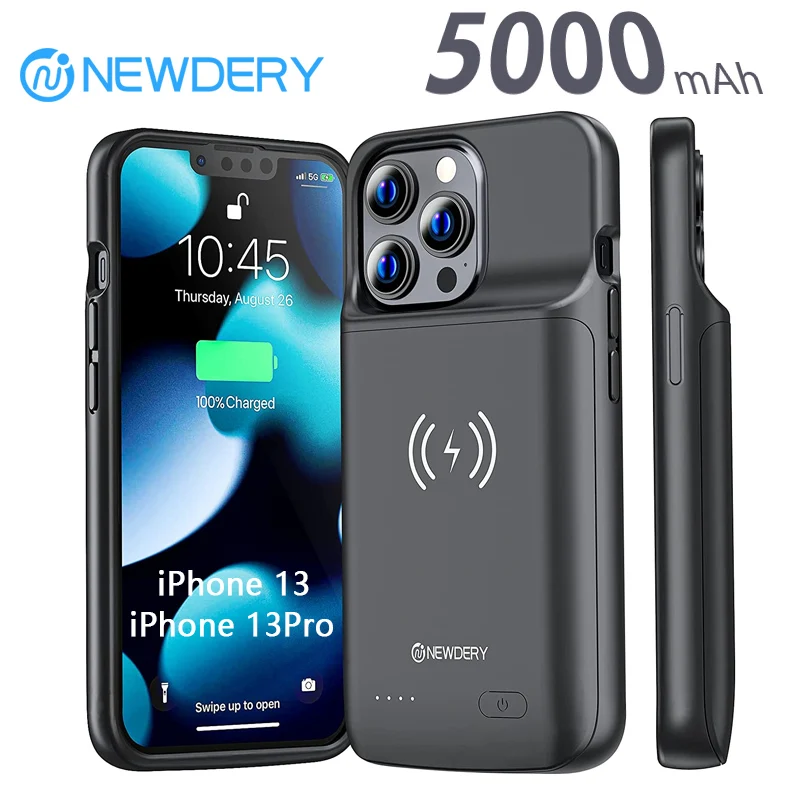 أفضل حافظة بطارية خارجية لـ iPhone 13 و 13 Pro: تجربة حقيقية مع NEWDERY 4800mAh بخاصية الشحن اللاسلكي