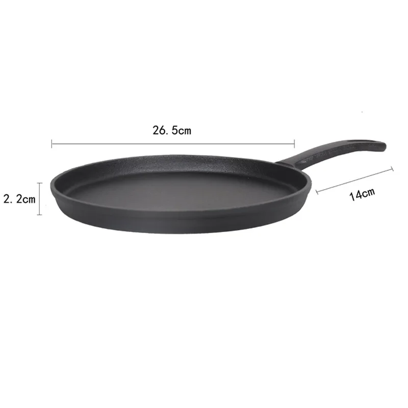 26cm Thickened Cast Iron Non-stick Frying Pan Layer-cake Cake Pancake Crepe Maker Flat Pan Griddle Breakfast Omelet Baking Pans