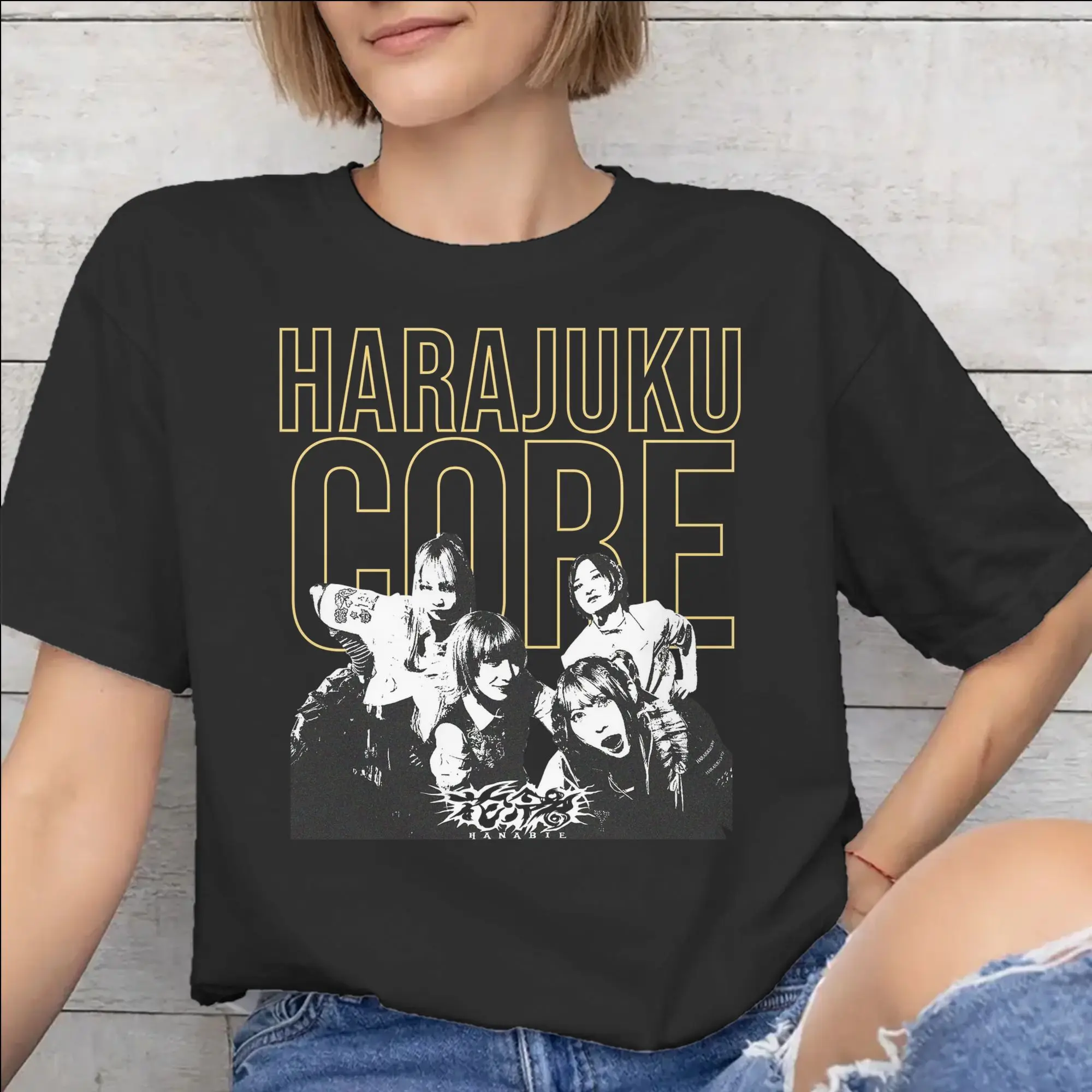 Men Women Graphic Hanabie Band   Tee T Shirt Pure Cotton  T-shirts Clothing