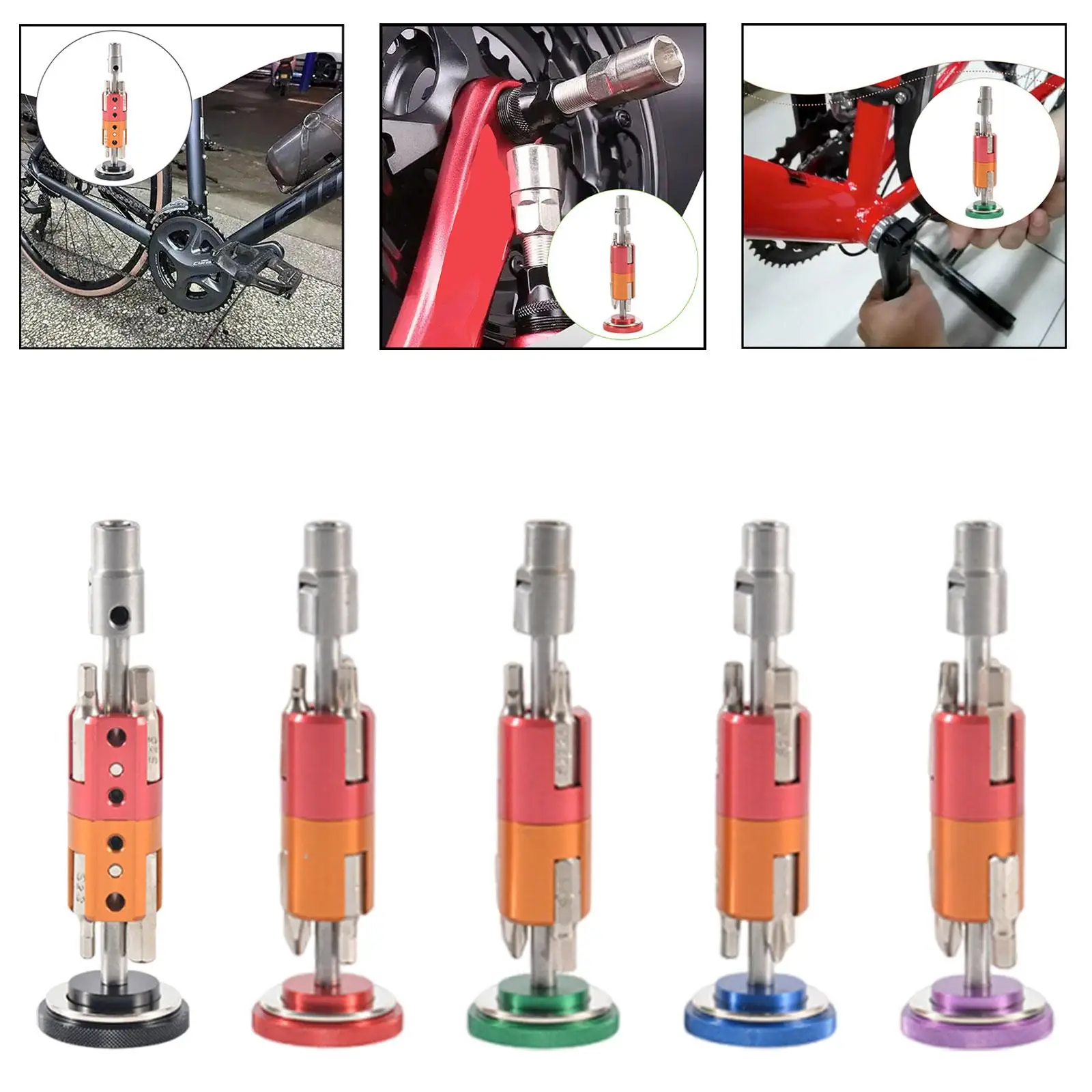 

Bicycle Repair Wrench Multi-Tool Hexagon Aluminum Alloy Magnetic Flexible Joints