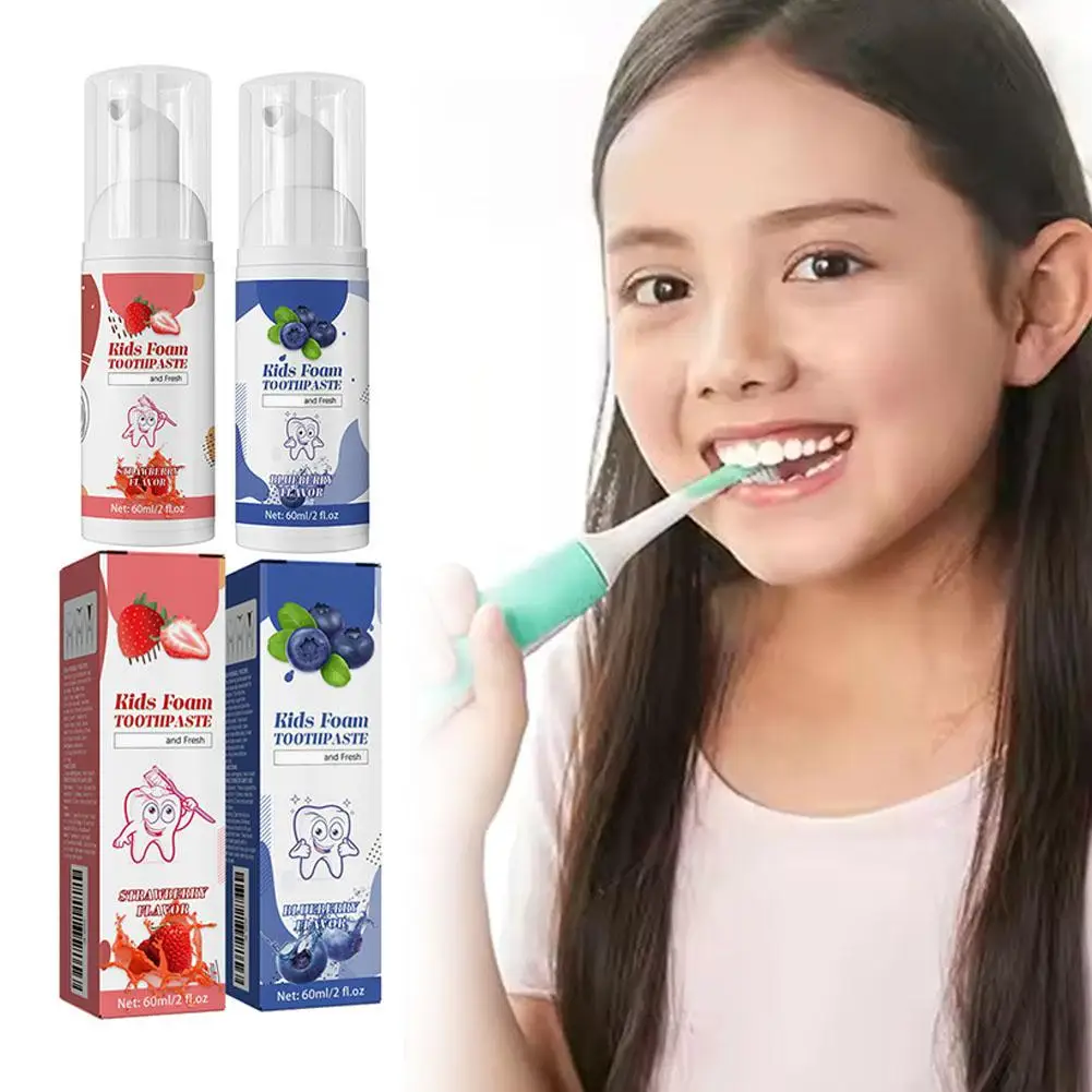 

Children's Toothpaste Cavity Tooth Prevention Repair Whit-ening Decay Remove Bad Breath Foam Stain Cleansing Dental Toothpa T8E6