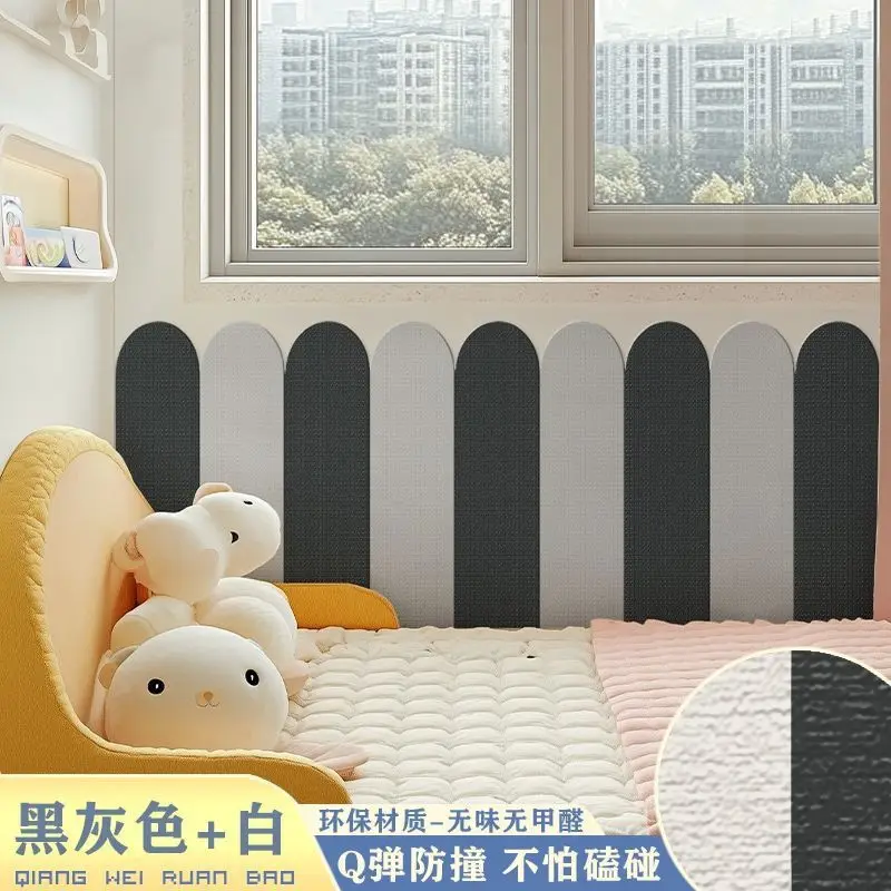 Self Adhesive Environmentally Friendly Anti-collision Soft Package Wall Sticker Skirt Kids's Room Bed Surround Protection Board