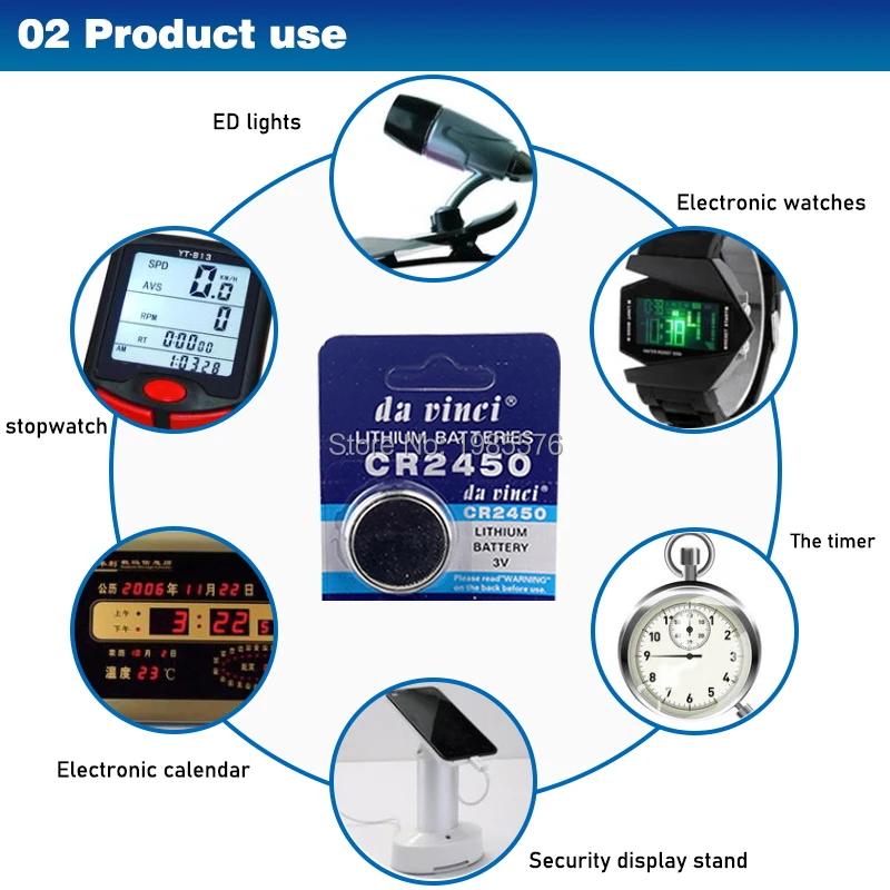 5pcs 3V CR 2450 CR2450 Lithium Batteries KCR2450 5029LC LM2450 Button Cell Coin Battery For Watch Electronic Toy Remote