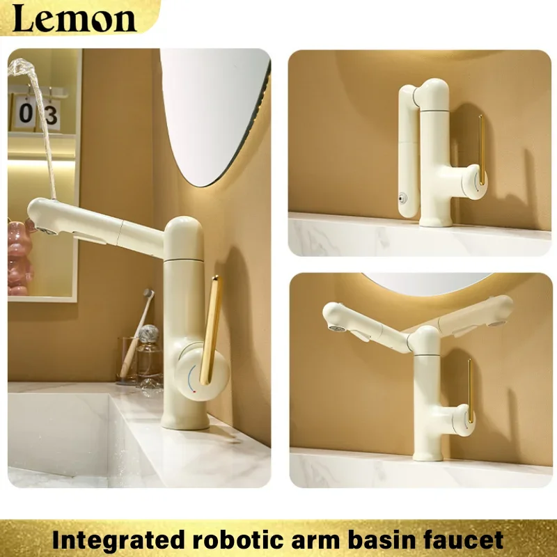 

360° Rotating Robotic Arm Faucet High Pressure Water-Saving Dual Mode Adjustable Hot And Cold Water Bibcock for Kitchen