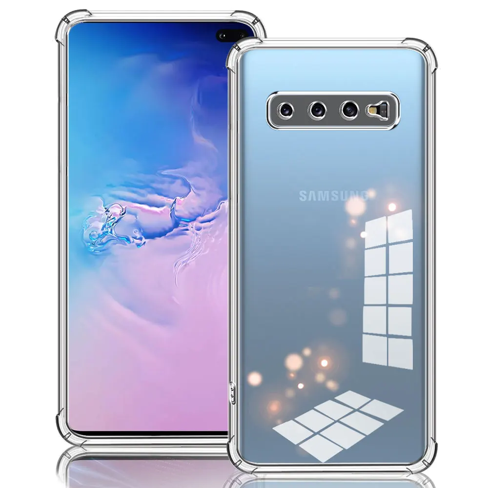 삼성 S10 Plus s10 용 전화 케이스 삼성 갤럭시 S10 용 5G 충격 방지 케이스 투명 소프트 실리콘 뒷면 커버 Funda 보호