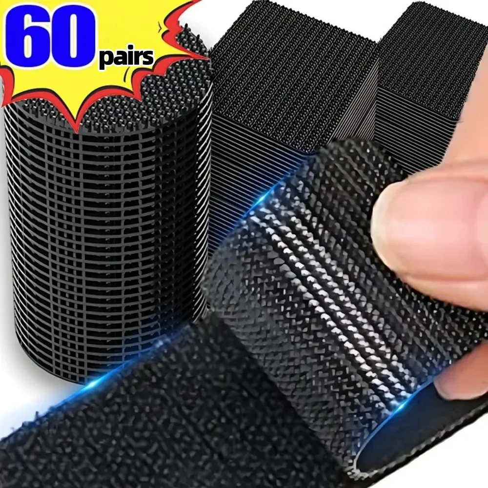 Image of 100 Stück rutsch feste doppelseitige Aufkleber selbst klebende Hakens ch laufe Klebeband Sofa unsichtbare feste Clip Haushalts zubehör