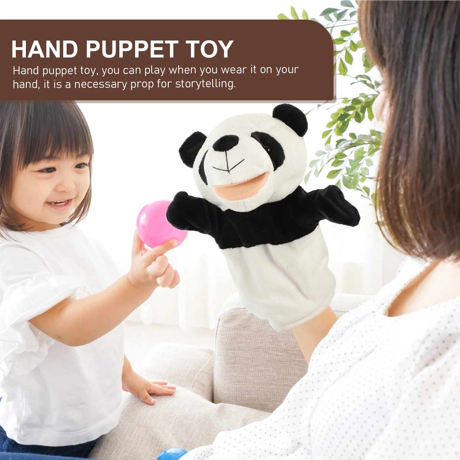 Handpuppe Früherziehung Spielzeug Cartoon Puppen für Kinder Panda Kinderspielzeug Realistisches Tier Kleinkinder Schildkröte Show Theater