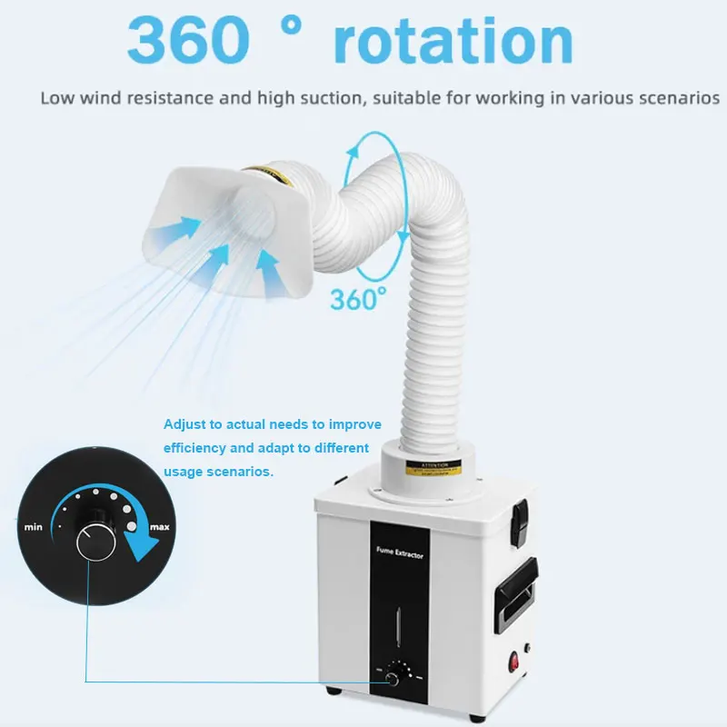 50w Laser Smoke Purifier Fume Extractor Smoke Solder Welding Absorber For Laser Engraving Machine CNC Machine Dust Extractor