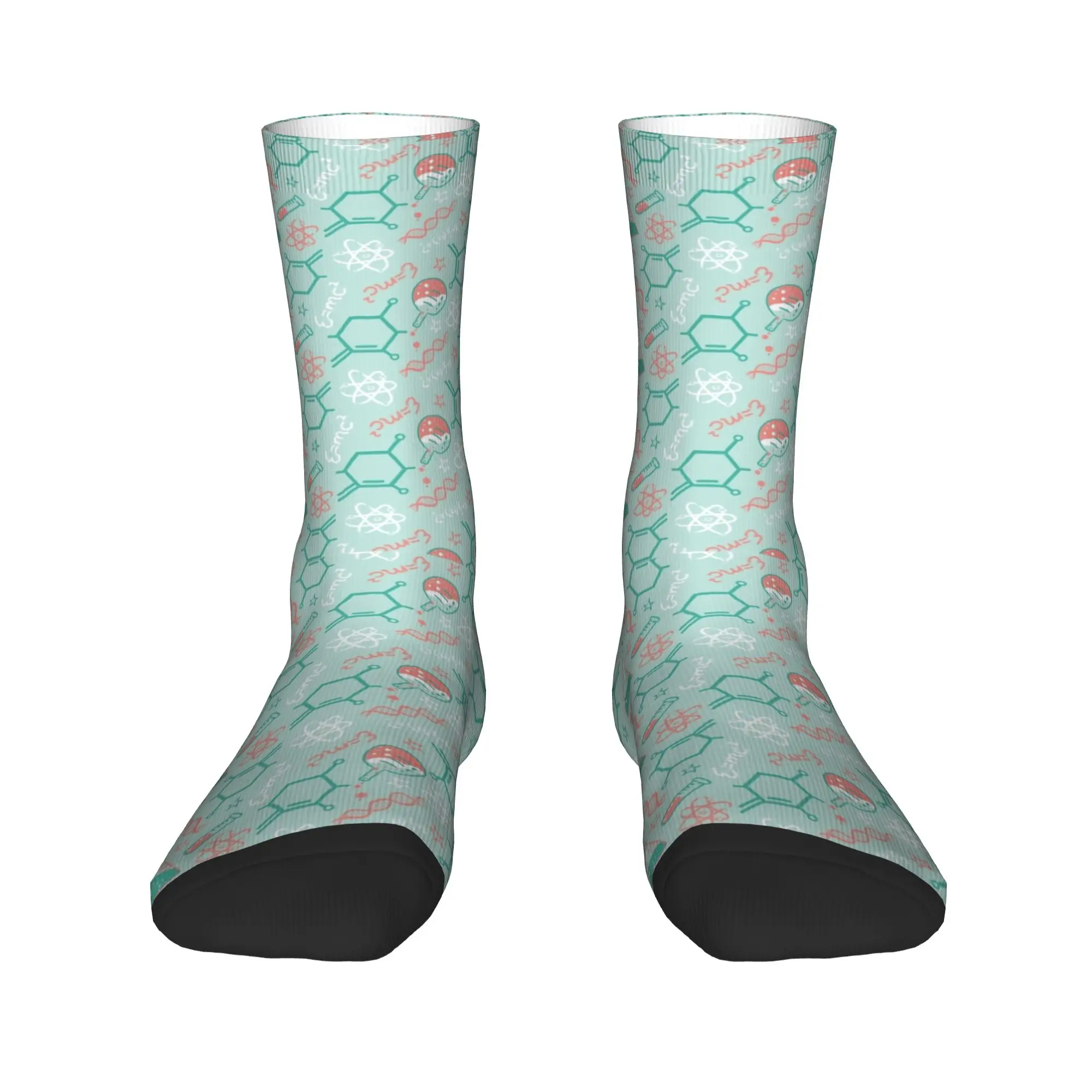 Adults Men Socks Custom Biology And Chemistry Science  Stockings Autumn Casual Soft Breathable Socks Sports Non-Slip Socks