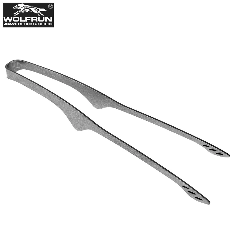 Outdoor Ultralight Steak Clip Barbecue Anti Scalding Clip Camping Titanium Tea Cup Clip Tea Tweezer Tableware Clips Toast Tongs