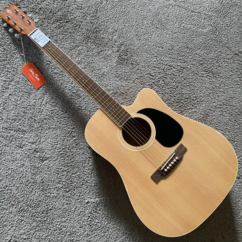I477 Nueva Guitarra Acústica HarleyBenton CLD-60SCE Original y Genuina, Tapa Sólida de Abeto y Caoba con Pastillas Activas