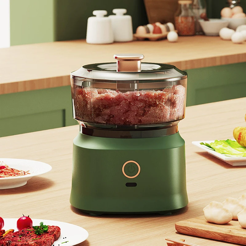 Trituradora de ajo eléctrica, picadora de alimentos de cocina, picadora de carne con carga USB, Mini prensas, herramienta cortadora de verduras