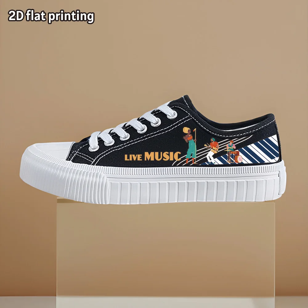 Women's Sports Shoes Student Sports Enthusiasts Music Festival Spring and Summer Women's Canvas Shoes Round Toe High Top Round Toe Flats Bottom Breathable Vulcanized Shoes Digital Printing Women's Shoes