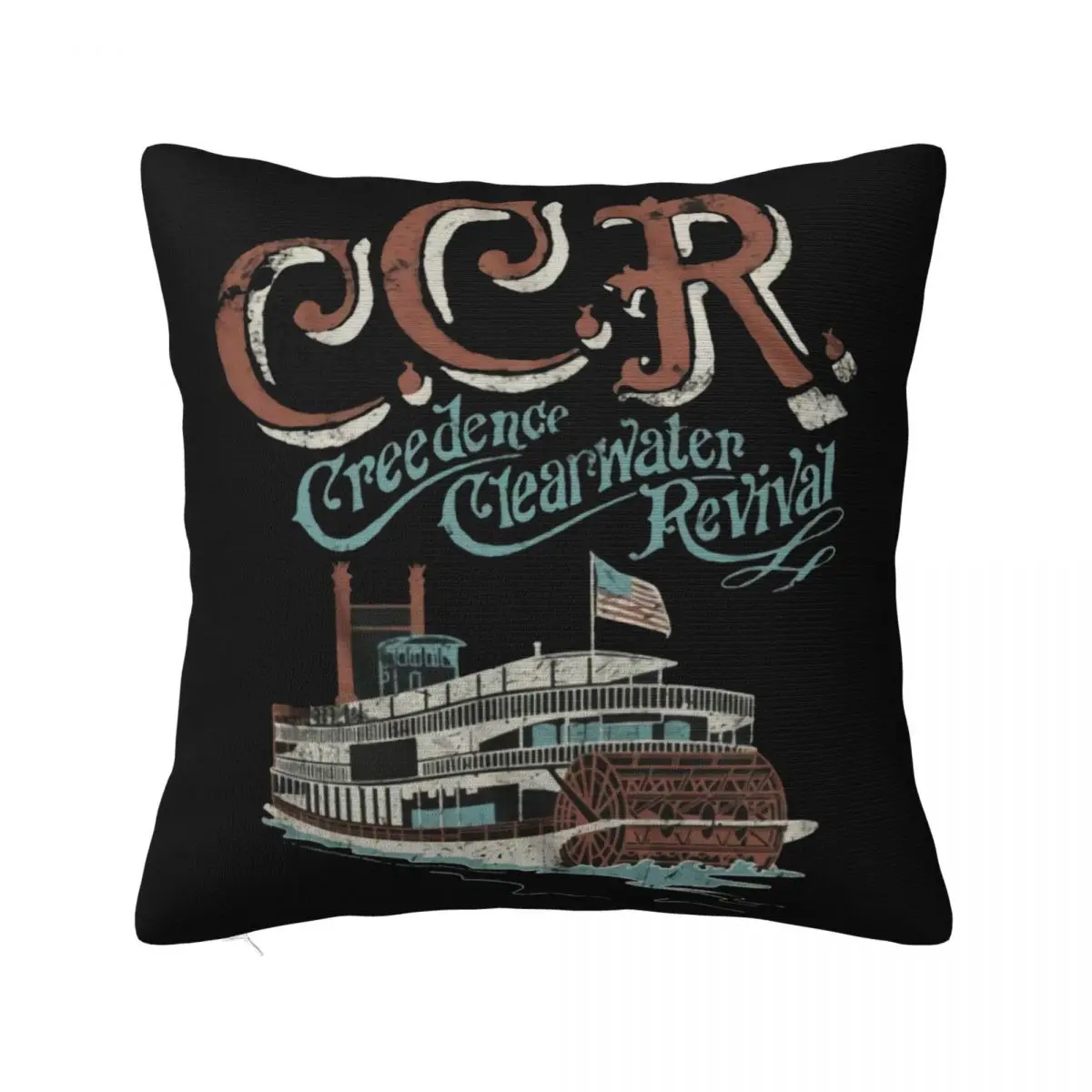 Creedence Clearwater Revival Riverboat American Classic Adu Fitness Music Western Style Pillow Case