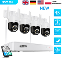 ZOSI 3K Wi-Fi 6 Wireless Security Camera System 8CH 4K NVR 8MP/5MP Pan/Tilt CCTV IP Cameras Outdoor Home Video Surveillance Kit