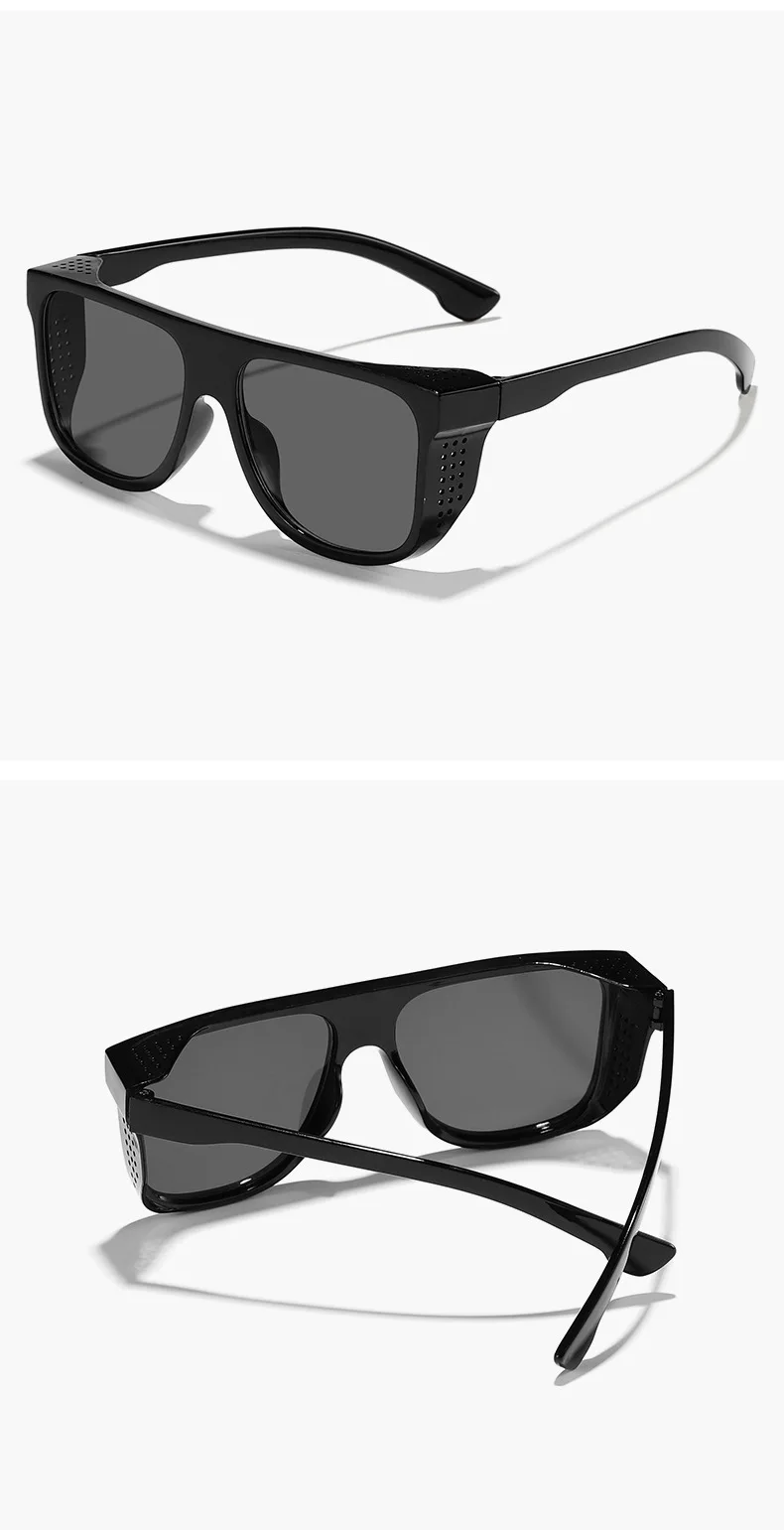 Neue Vintage Quadratische Sonnenbrille für Damen und Herren Marken-Rechteck-Sonnenbrille Ovale Brillen für Männer und Frauen – Detail 10