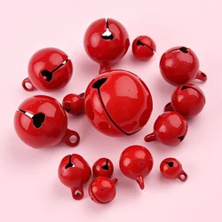 30pcs Red 8/10/12mm Metal Jingle Bells Loose Beads Festival Party Decoration/Home decoration Accessories/DIY Crafts Souvenirs