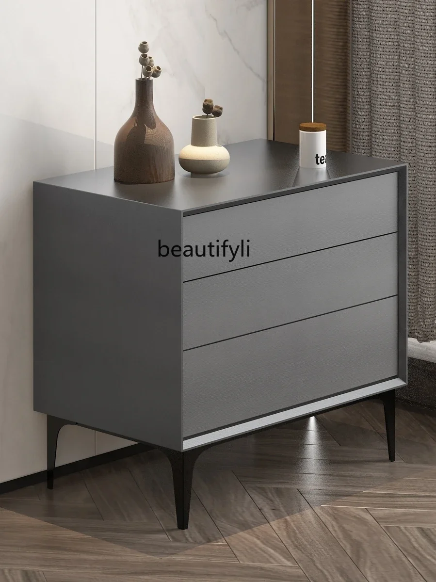 Modern Minimalist Chest of Drawers Nordic Living Room TV Cabinet Side Cabinet Minimalist Italian Light Luxury Three-Bucket