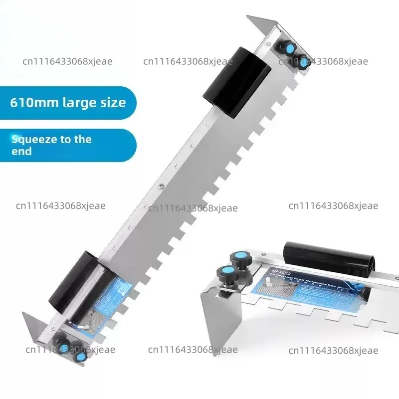 Multipurpose Home Wall Curved Handle Decorative Stainless Steel Extra Rectangular Notched Trowel For Large Size Ceramic Tiles