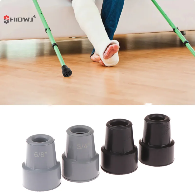 16/19mm Anti Slip Rubber Crutches Tips Pad Durable Rubber Anti-Slid Heavy Duty Canes Replacement For Walking Stick