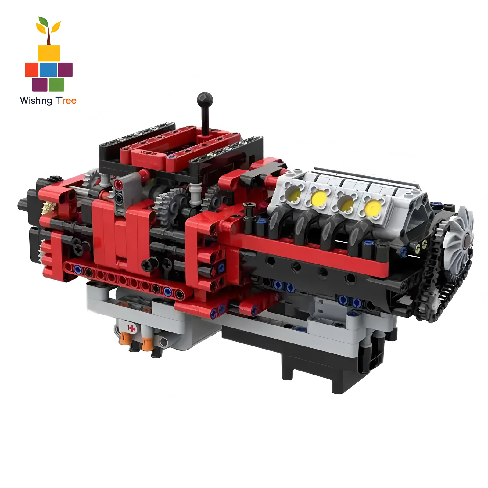 

MOC-79482 8-Speed Gearbox Building Blocks Set with L Motor, Compatible with , STEM Educational Toys Gift for Kids