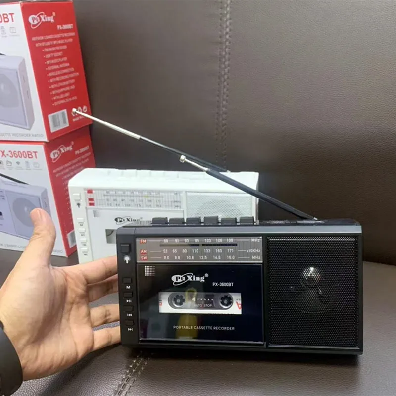 Portable Vintage Cassette Tape Radio USB AM/FM/SW Multiband Recorder Monophonic Radio Wireless BT 5.0 Speaker TF Card Mp3 Player