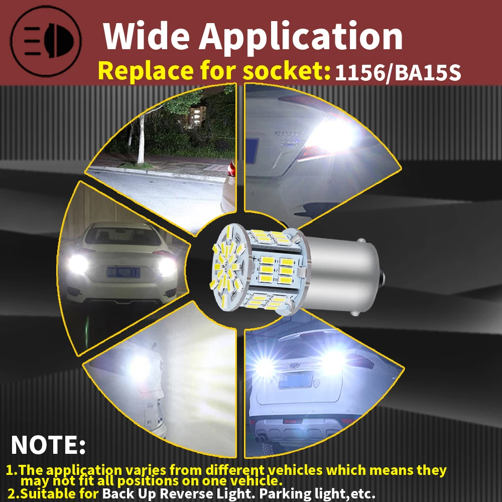 2pcs Canbus P21W BA15S 1156 LED Reverse Light DRL For Skoda Superb Octavia 2 MK2 A5 VW Passat B7 T5 T5.1 T6 SEAT LEON 3 MK3